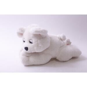 Sugar Loaf, White Puppy, Plush, Soft Toy, Stuffed Animal Vintage ~ 250809-WH 434